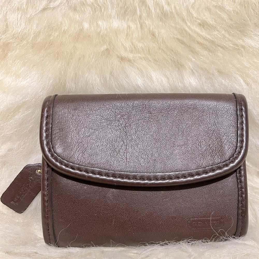 Vintage Coach Multifunction Wallet Cardholder Mahogany New